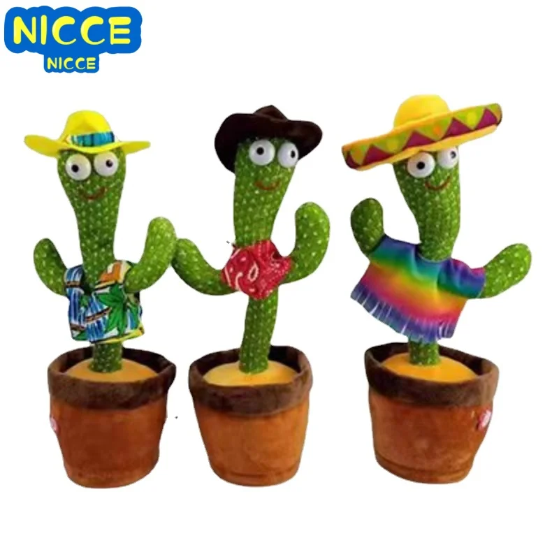 

Танцующий кактус говорящий кактус мягкая плюшевая игрушка электронная игрушка с песней плюшевый Кактус в горшке игрушка для раннего разви...