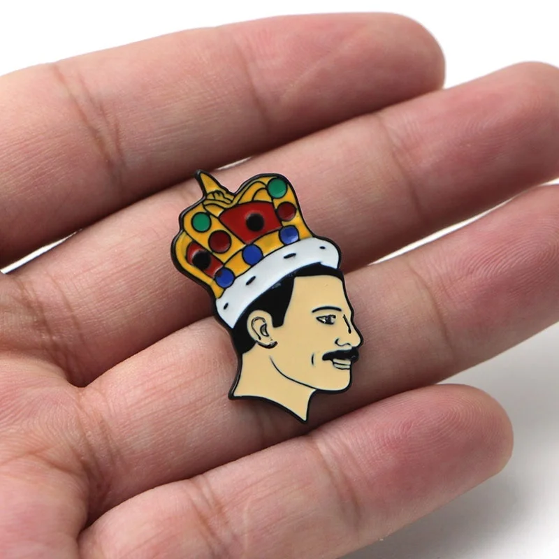 The Crown Man Freddie Mercury эмалированная булавка Queen отворот музыкальный любимый подарок