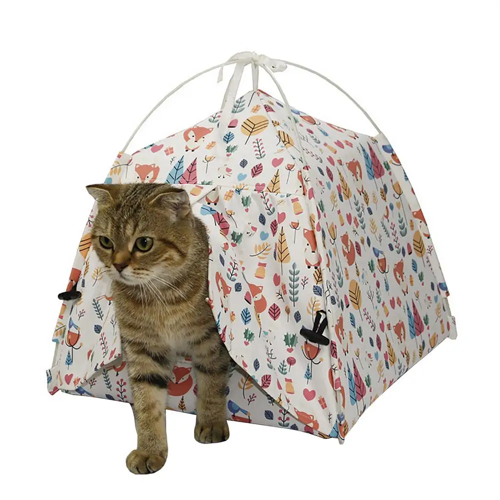 

Cat Tent Bed Cat House Bed Portable Pet Teepee Bed Cat Beds For Indoor Cats Cat Teepee With Removable Cushion Pet Bed For C