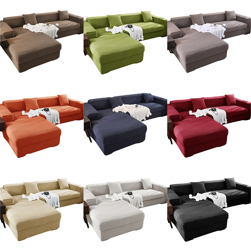 velvet sofa covers for living room solid sectional sofa cover elastic couch cover home decor fundas sofa slipover top quality free global shipping
