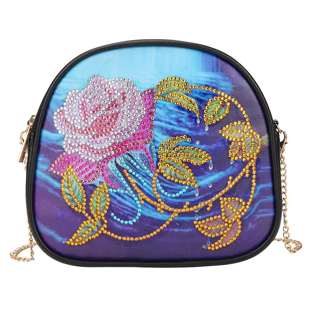 

DIY Special Shape Diamond Painting Leather Chain Shoulder Bag Creative Coin Purse Cosmetic Storage Bag Hand Bag Messenger Bags