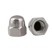 hex acorn nut m4 m5 m6 m8 m10 m12 316 stainless steel din1587 hexagon decorative semicircle cap cover nuts dome nuts