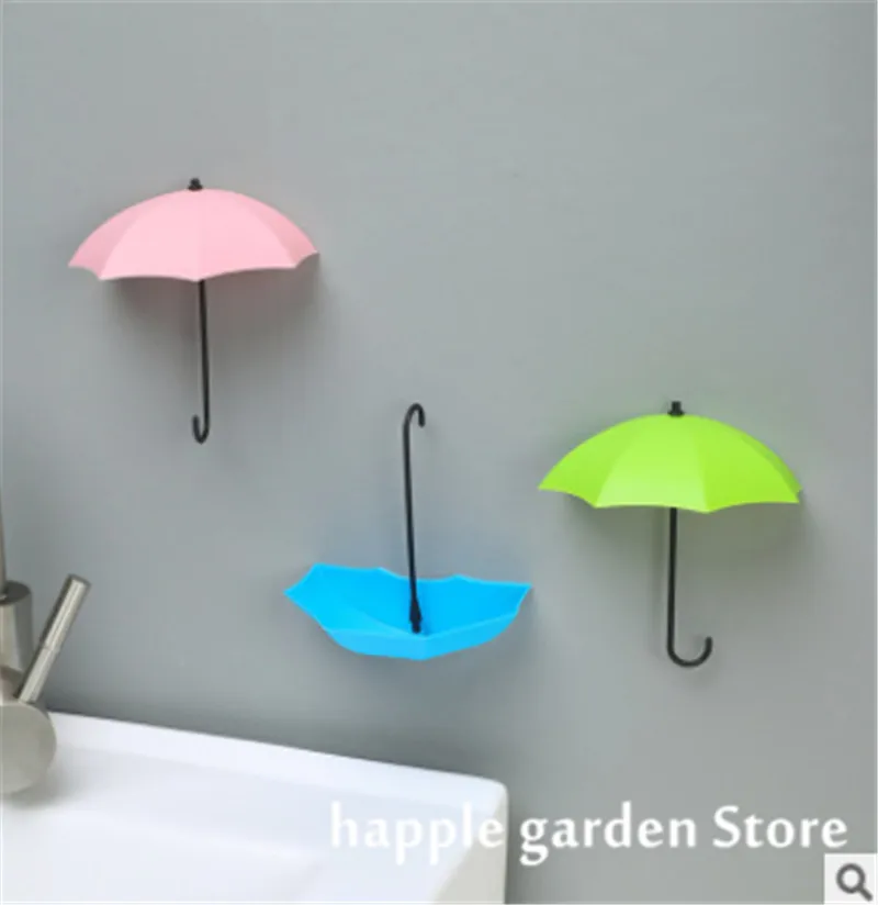 1 шт./лот креативный настенный крючок в форме зонта цветной держатель для ключей