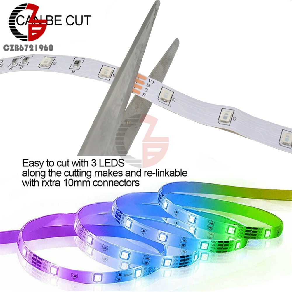 Светодиодная лента RGB 3528 с Bluetooth гибкая Водонепроницаемая светодиодная 60 5 м 10 15