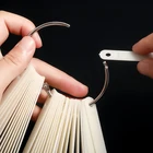 Образцы искусственных ногтей, палочки для демонстрации лака для ногтей, Типсы для демонстрации, образцы ногтей, металлическое кольцо, 50 шт.