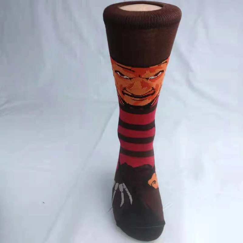 

Horror Crzay Movie Character Print Socks Funny Cartoon Novelty Socks Cotton Street Style Thin Summer Dress Novetly Horror Socks