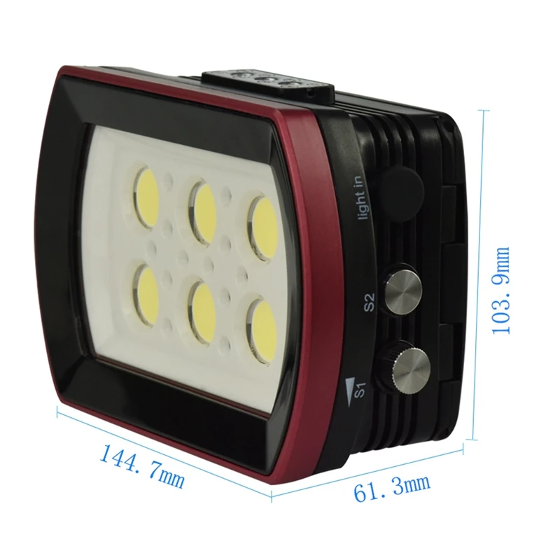 

6000Lm IPX8 40M Waterproof LED Camera Phone Fill Light Flash Underwater Diving Photography Lighting Accessory SL- 22