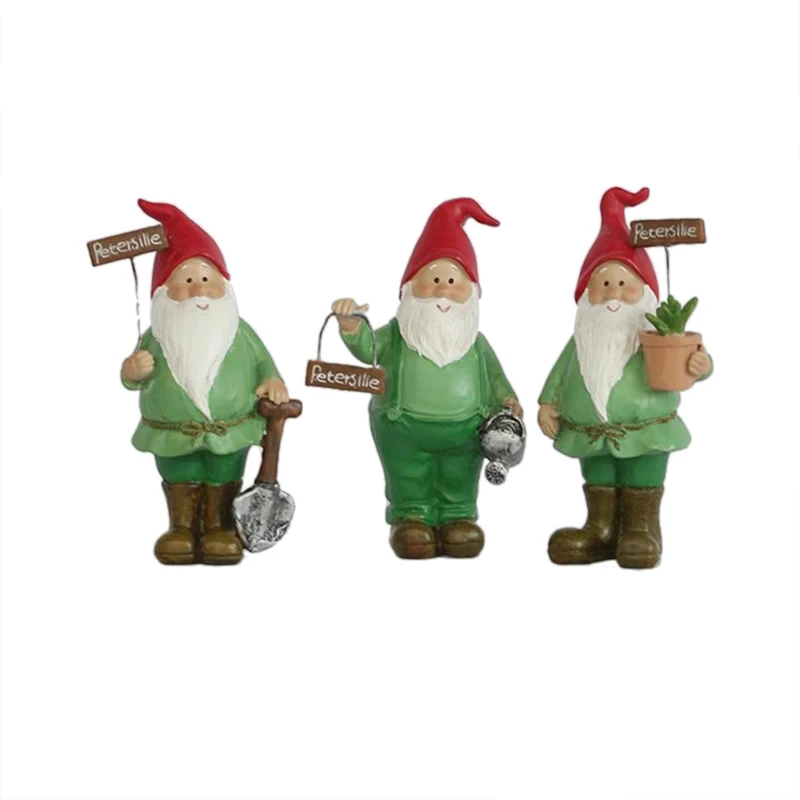 

Pastoral Resin Red Hat Husband Set Accessories Balcony Terrace Garden Figurines Decoration Courtyard Outdoor Ornaments Crafts