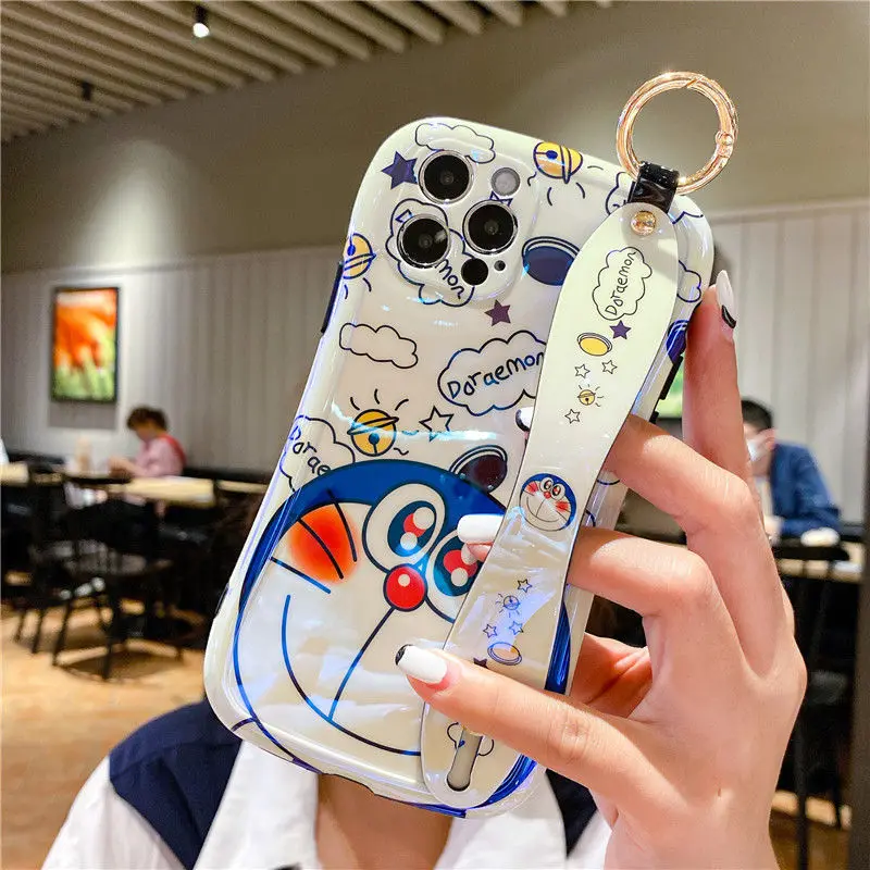 

Disney Pokonyan fpr Iphone11 iPhone12pro Phone Case X/XR Wrist Strap Bracket 7P/8Plus Lanyard Xsmax Soft iphone 11 pro case