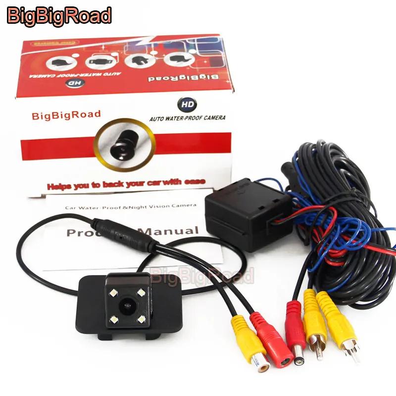 Power Relay Camera BigBigRoad автомобильный динамический Интеллектуальный траектории треков заднего вида задний светодиод камера для Mazda CX-3 CX3 - Название цвета: Power Relay Camera