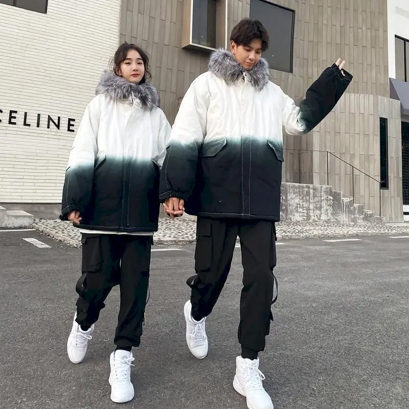 Куртка NiceMix, Мужская Уличная одежда, парка с капюшоном, меховое пальто, толстая мужская зимняя куртка в стиле Харадзюку Японская уличная оде... от AliExpress WW