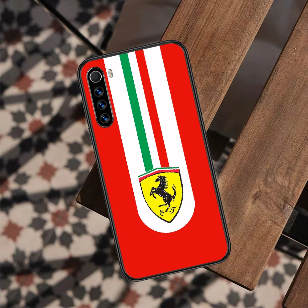 

Sport car ferrari Phone Case For XIAOMI Redmi Note 9 8 7 6 S A 10 A T S PRO K40 black Cell Pretty Prime Silicone Hoesjes Trend