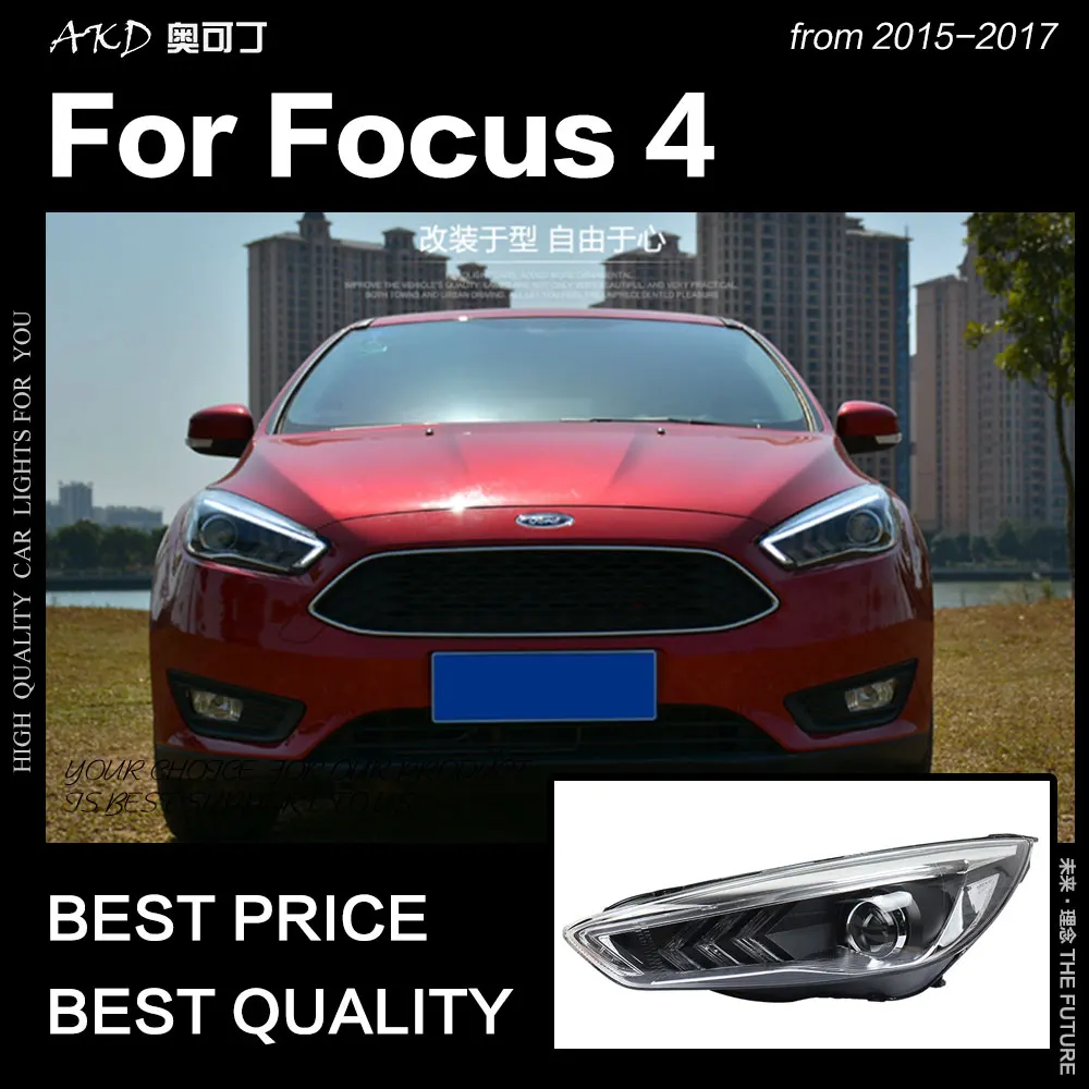 АКД стайлинга автомобилей для Ford Focus фары 2015 Новинка 2017 года фокус светодиодный DRL