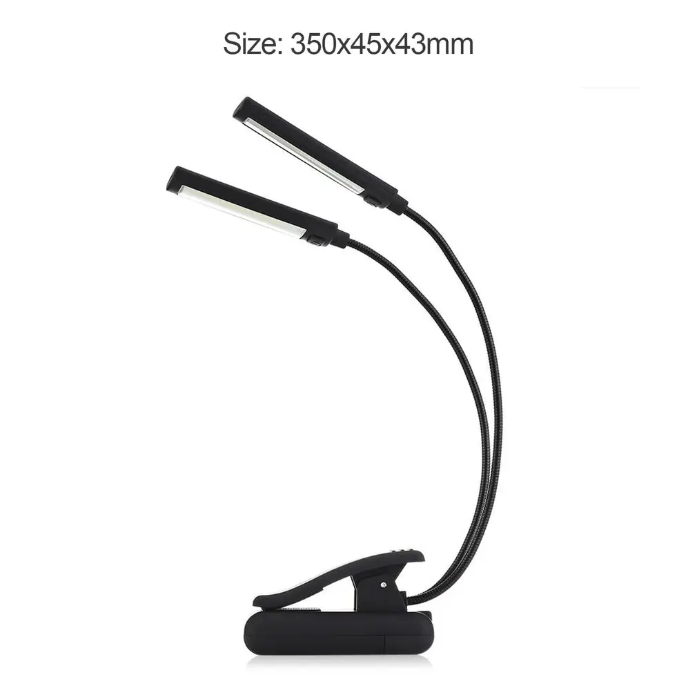 

6W LED USB Dimmable Clip On Reading Light for Laptop Notebook Piano Bed Headboard Desk Portable Night Light