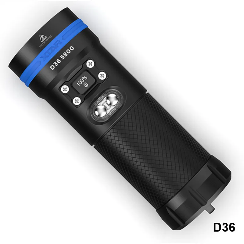 Xtar D36 5800lm Cree XHP70 Ультра мощный перезаряжаемый фонарь для дайвинга O светодиодный дисплей XHP35 светодиодный фонарь для подводного плавания с батареей 18650