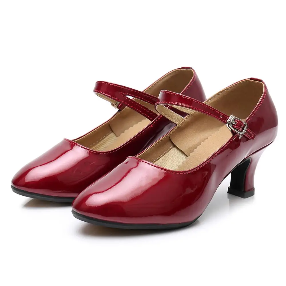 HROYL Dance Shoes Latin Tango Ballroom Jazz Modern for Women Girls Ladies 3.5/5.5CM Heels Rubber Sole Wholesale Gold/Silver/Red