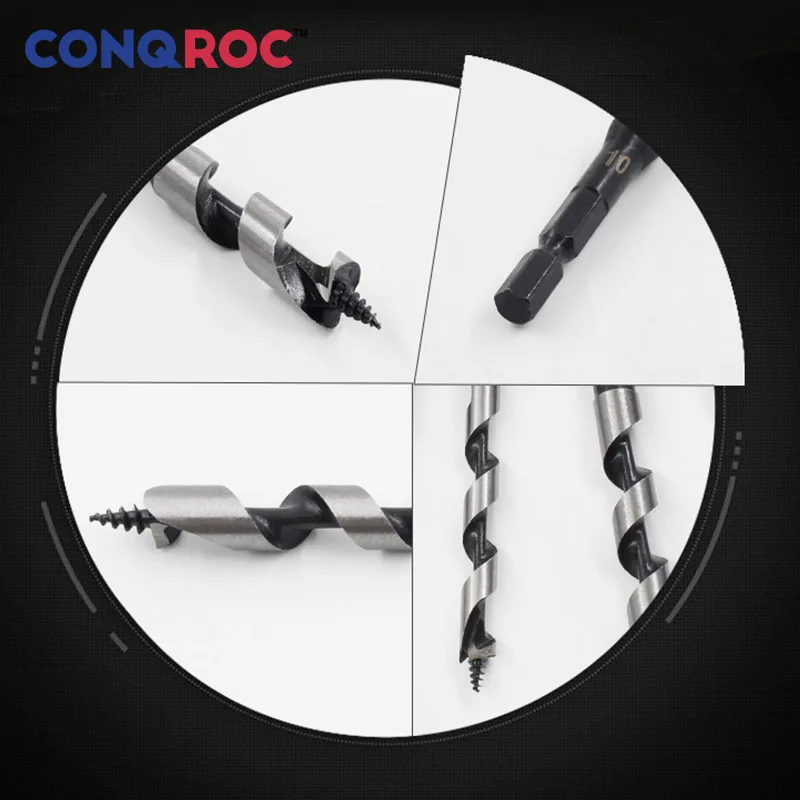 7pcs 3-12mm Hex Shank Brad Point Drill SDS Auger Bits Set Spiral Wood Drilling Tool | Инструменты