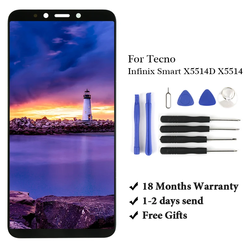 

10 шт. Совершенно новый ЖК-дигитайзер для Infinix SMART 2 PRO X5514D X5514, Высококачественная сборка, замена для Tecno X5514D экрана