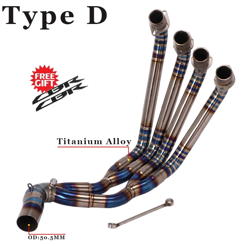 Motorcycle Full Exhaust System Modify Titanium Alloy Front Link Pipe For Honda CBR650R CB650F CB650R CBR650F 2014-2018 2019 2020 |