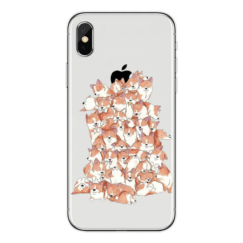 Одежда для сна с милыми и забавными маленькие короткие ноги корги iPhone X 6 S Plus 5 5S SE 7