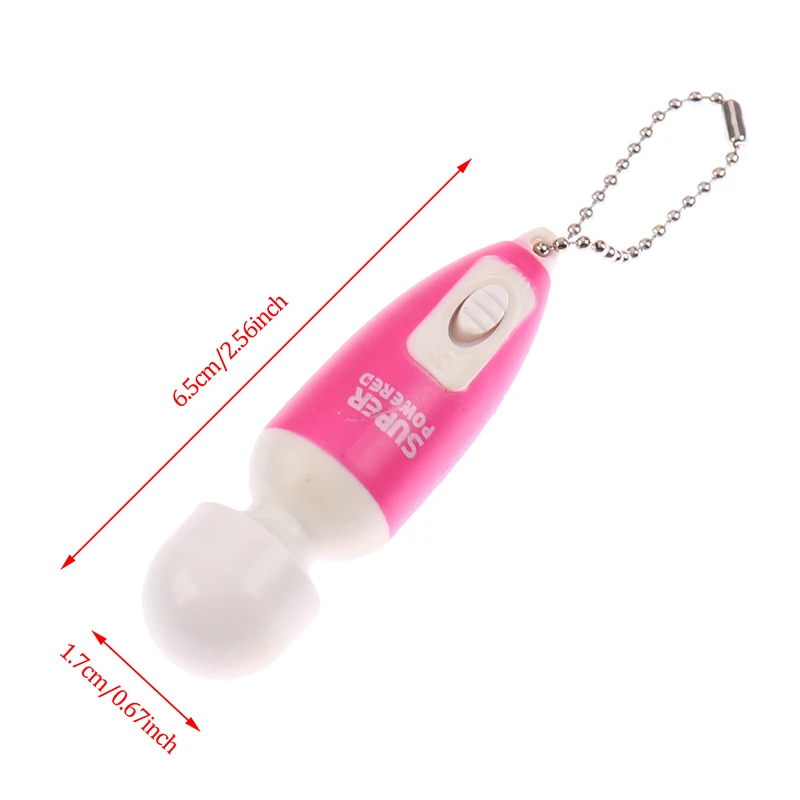 

1PCS Portable Mini Massage Stick Tiny Stress Relief Electronic Key-Chain Ring Full Body Massager With Button (Random Color)