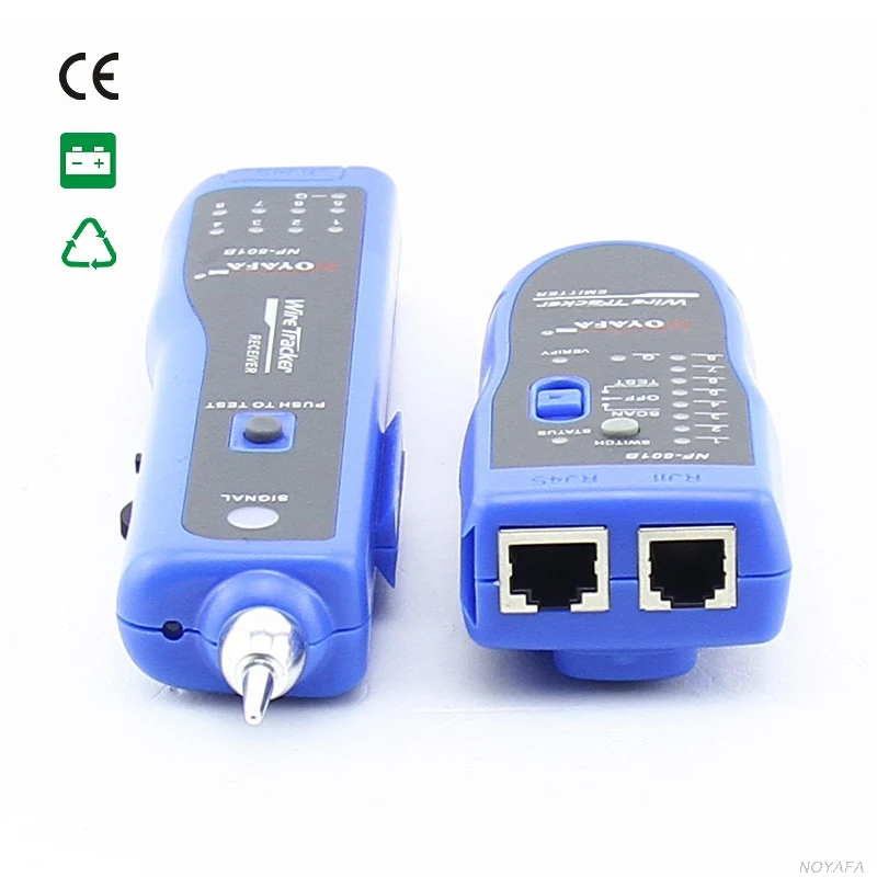NOYAFA NF-801 RJ45 Network Cable Tester Cat5e Cat6 UTP Cable Finder RJ11 Telephone Wire Tracker Line Detector Analyzer Blue