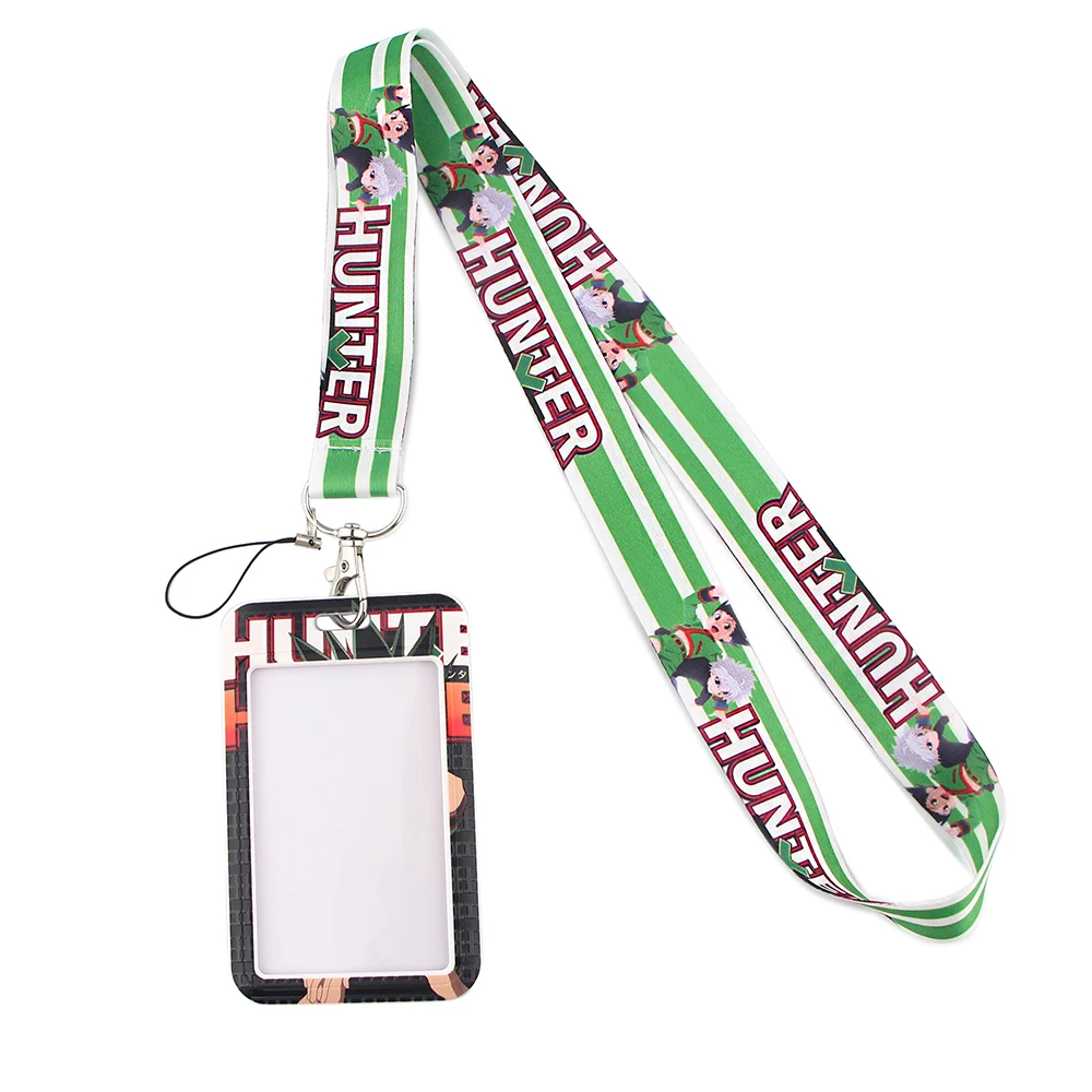 

PF098 HUNTERHUNTER Anime Lanyard Credit Card ID Holder Bag Student Women Travel Bank Bus Business Card Cover Badge Kids Gift