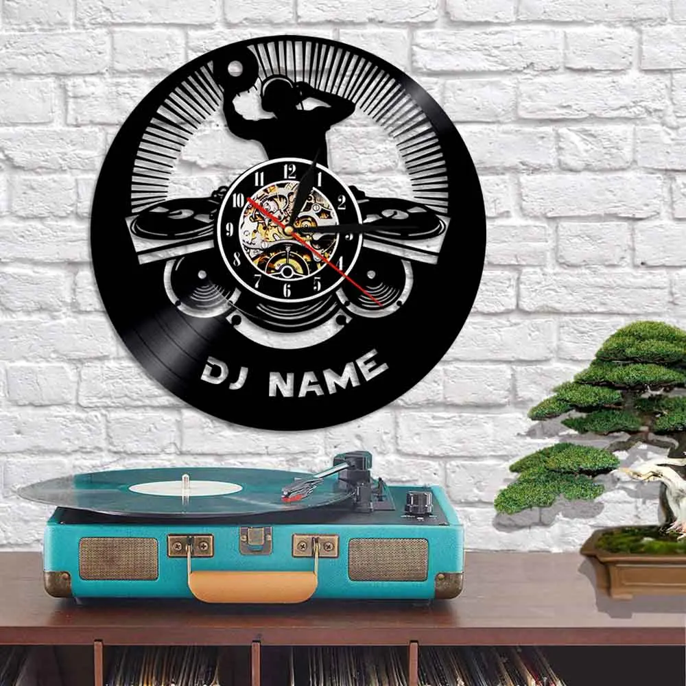 Настенные часы с виниловой пластиной персонализированные дизайнерские