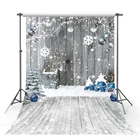 Рождественский фон для фотографии Зимний Белый Снежинка деревянная стена фон для вечерние деревянный пол баннер украшение