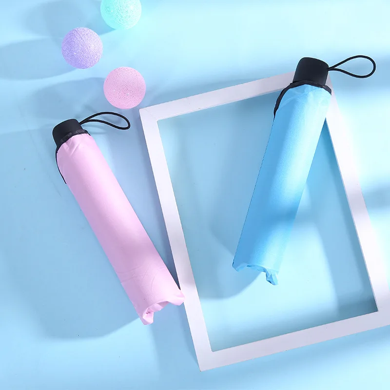 Women's Rain Umbrella Three Folding Anti UV Parasol Fashion Lady Portable Girl Childrend Gifts | Дом и сад