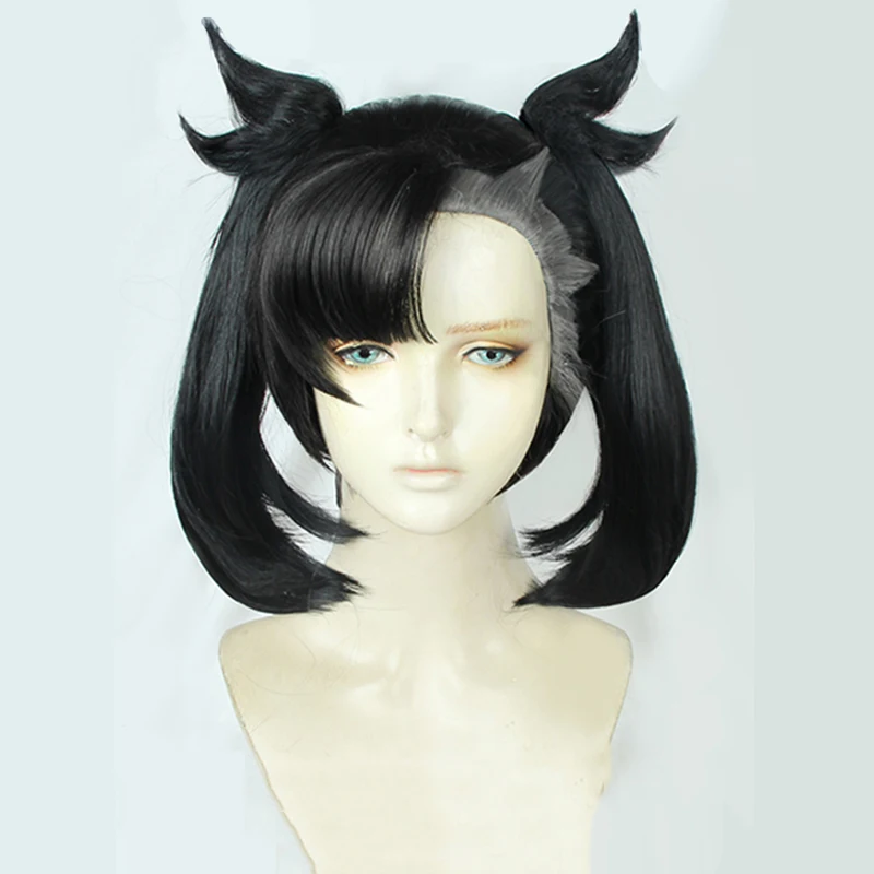 

Игра Аниме Комикс Для женщин Косплэй парики Марни Косплэй парик термостойкие парики из искусственных волос черный шиньон-хвост пучки косич...