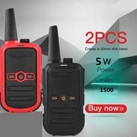 2pcs handheld walkie talkie portable radio 5w high power uhf handheld two way ham radio communicator hf mini outdoor transceiver