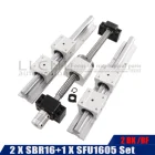 2 шт. SBR16 линейная направляющая 4 шт. SBR16UU направляющая ползунок SFU1605 шариковый винт гайка сиденье + BKBF12 или EKEF12 FKFF12 поддерживающее сиденье + муфта