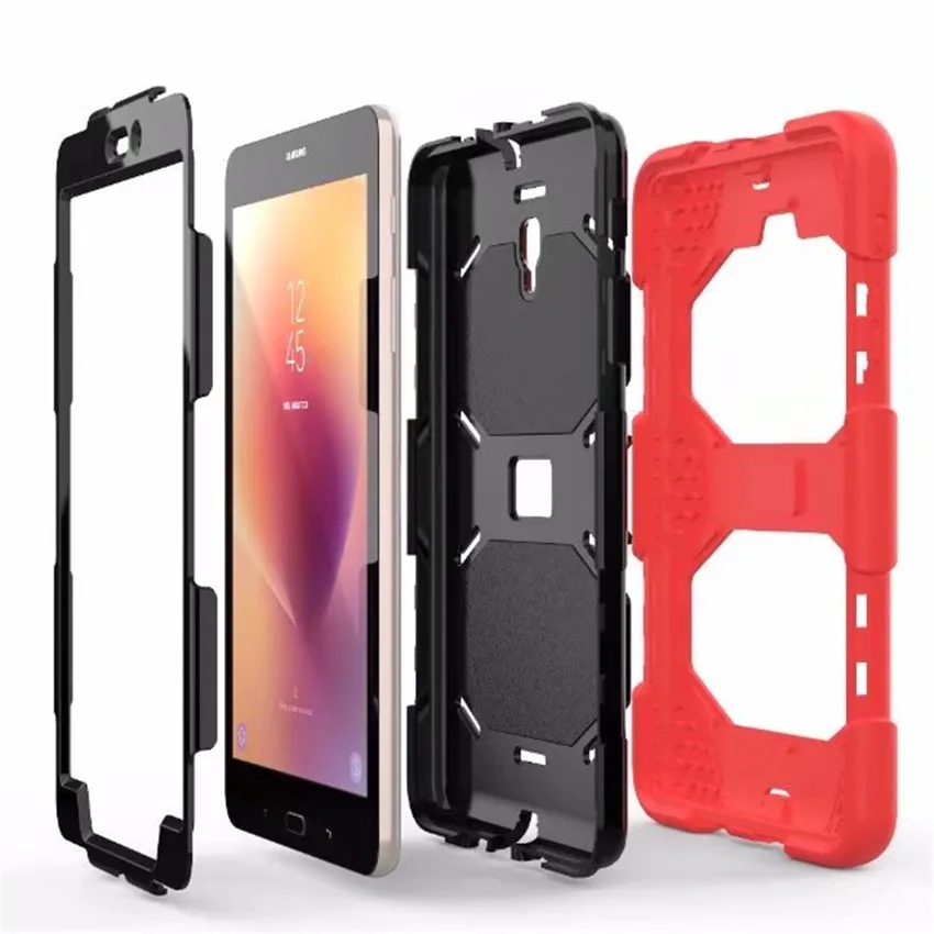 

For Samsung Galaxy Tab A 8.0 T380 T385 2017 8.0 inch Shockproof Hard Military Heavy Duty Silicone Rugged Stand Protective Cover