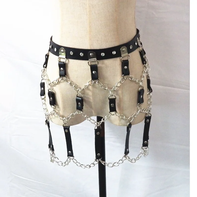 Фото WKOUD EAM 2020 European And American Style Pure Hand-made Harajuku Punk Abdomen Belt Sexy Rhinestone Inlay Accessories ZE049 Аксессуары WKOUD EAM 2020 European And American Style Pure Hand-made Harajuku Punk Abdomen Belt Sexy Rhinestone Inlay Accessories ZE049 Аксессуары