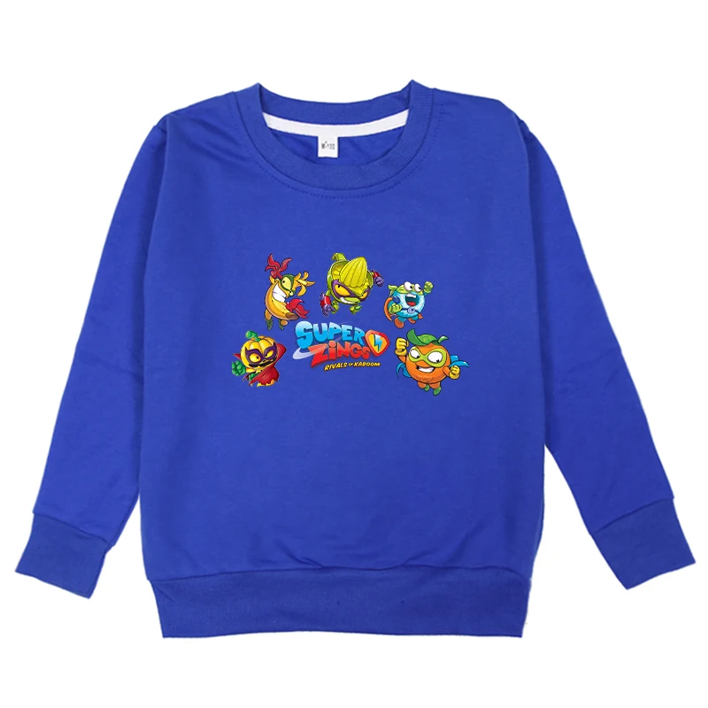 

Cute Printed Child Game Super Zings Sweatshirts Kids Hoodie Toddler Casual Cartoon Superzings Pullover Boys Girls Sportswear