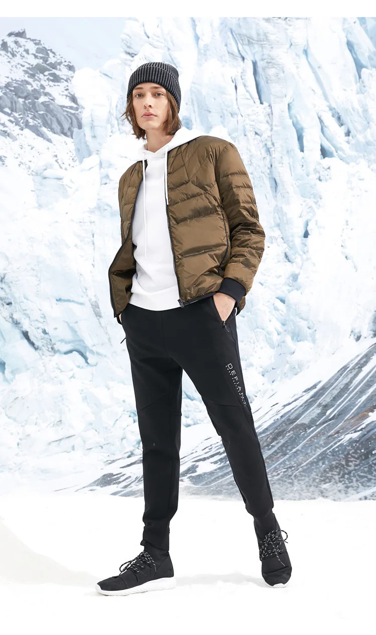 JackJones Мужская зимняя бейсбольная куртка с воротником с тепловым пухом | 218412510