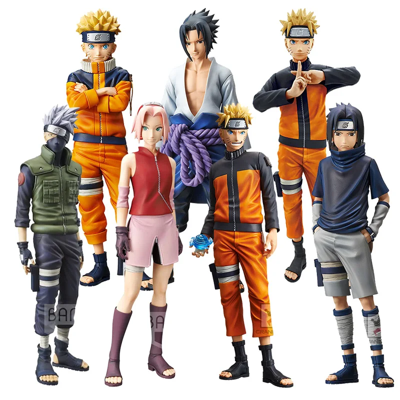 

4 Style Figurine Anime Figure Toys Sasuke Kakashi Sakura Gaara PVC Action Figure Toys Model Collection Doll Gift