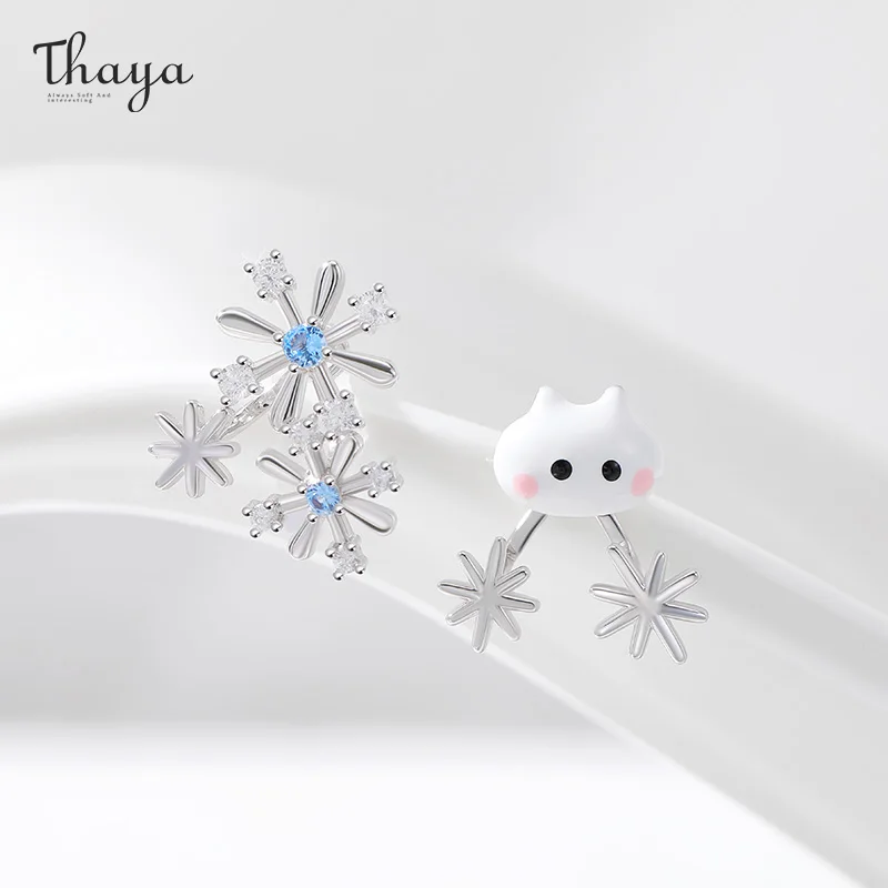 Thaya милый кот оригинальный дизайн серьги для женщин Серебряные иглы