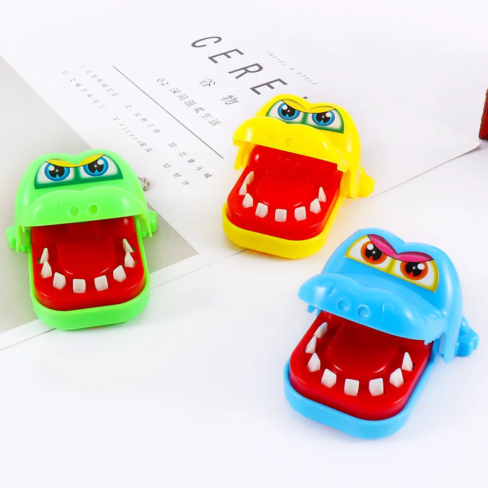 1 PC Baby Toys New Fashion Small Size Crocodile Mouth Dentist Bite Finger Game Funny Gags Novelty Toys For Kids Play Fun