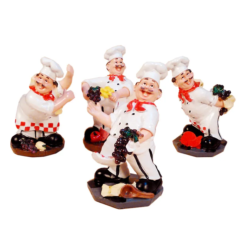 Милый шеф повар подставка для красного вина из смолы статуэтки кухонные