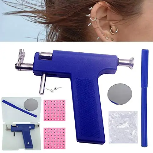 

Ear Nose Body Navel Piercing Gun with Ears Studs Tools Disposable Sterile Ear Piercing Tool Kit with 98pcs Ear Studs Jewelry