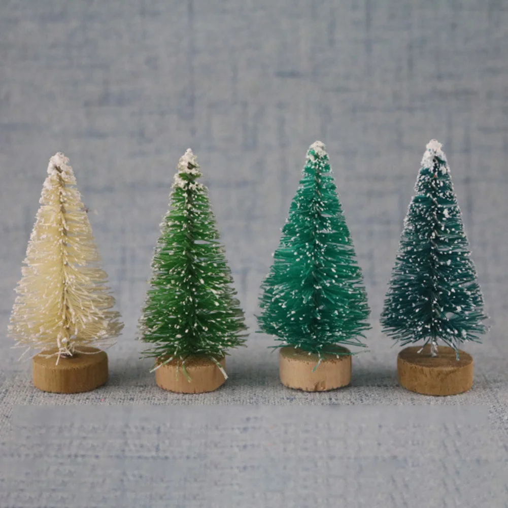 12 шт. Мини Рождественская елка реалистичные поддельные снежные сосны