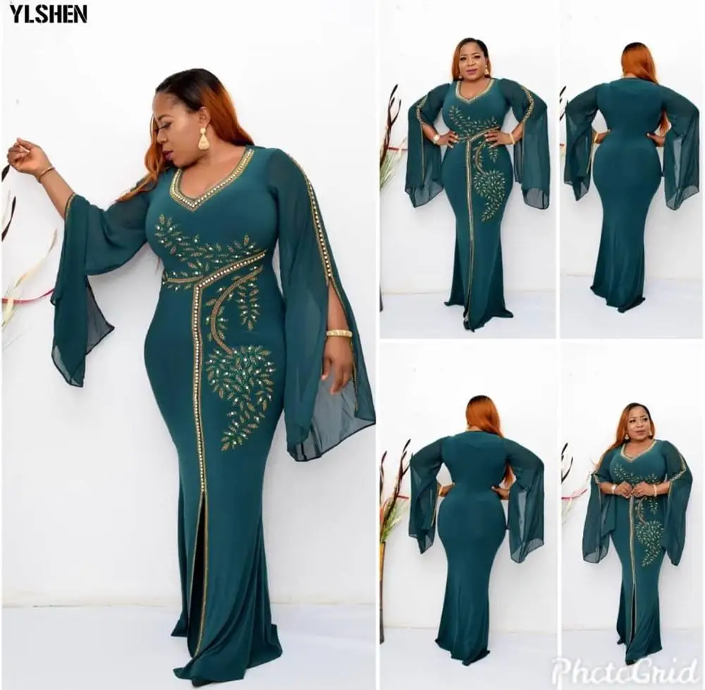 Африканские платья для женщин Дашики Алмазный халат Africaine Femme 2020 африканские