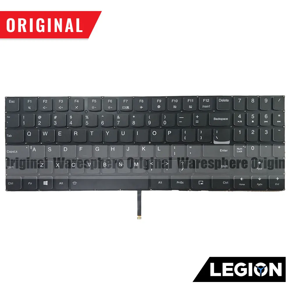 US Backlit Keyboard Для lenovo Legion Y530 Y530-15ICH ЖК-Дисплей задняя крышка передняя рамка Упор для рук Нижняя Верхняя Нижняя база чехол клавиатура - Цвет: US Backlit Keyboard