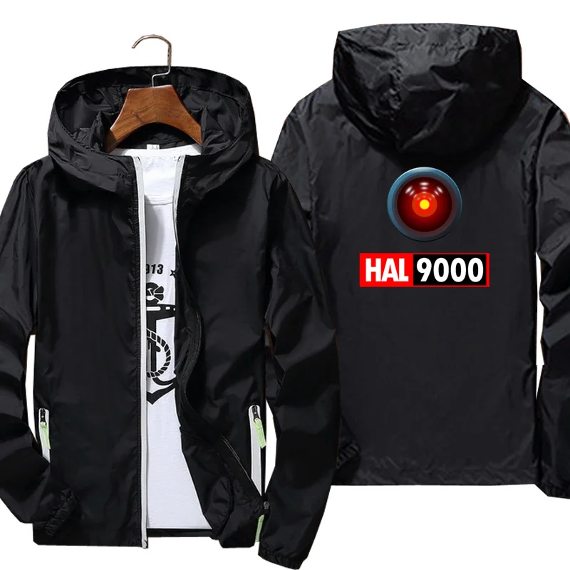 

2021 Men's coat HAL 9000 Robot printing Windbreaker jacket Reflective Skin Sun Spring Autumn brand jacket