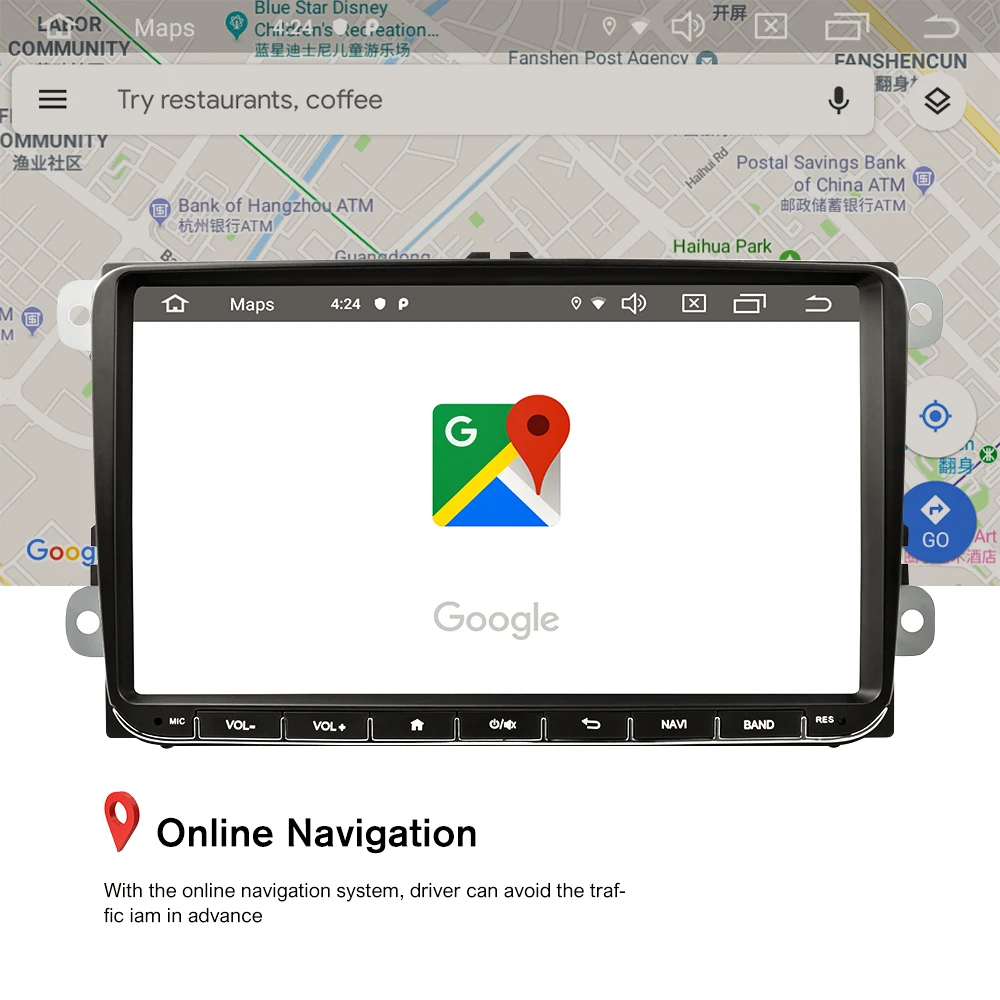 Автомобильный мультимедийный плеер Podofo 2 Din Android 9 0 GPS навигация дюймов радио