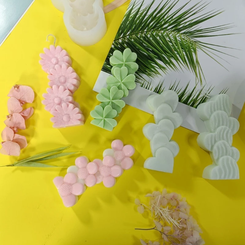 

11UA Geometric Stacked Silicone Candle Mold Multi-Purpose Resin Crafts Casting Molds DIY Scented Candle Mould for Home Decor