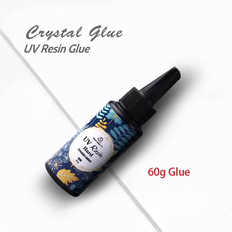 60g Glue Литье из смолы комплект пресс-форм силиконовая форма для изготовления ювелирных изделий сферическая кубическая Алмазная форма пирамиды кристаллическая форма инструменты для изготовления мыла - Цвет: 60g Glue