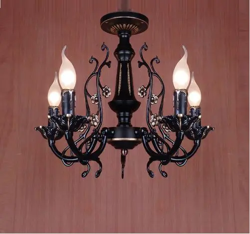 American modern minimalist creative wrought iron bedroom living room chandelier chandelier candle light home LED lights